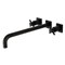 Kingston Brass KS6040DX Wall Mount Tub Faucet, Matte Black KS6040DX - alternate 1